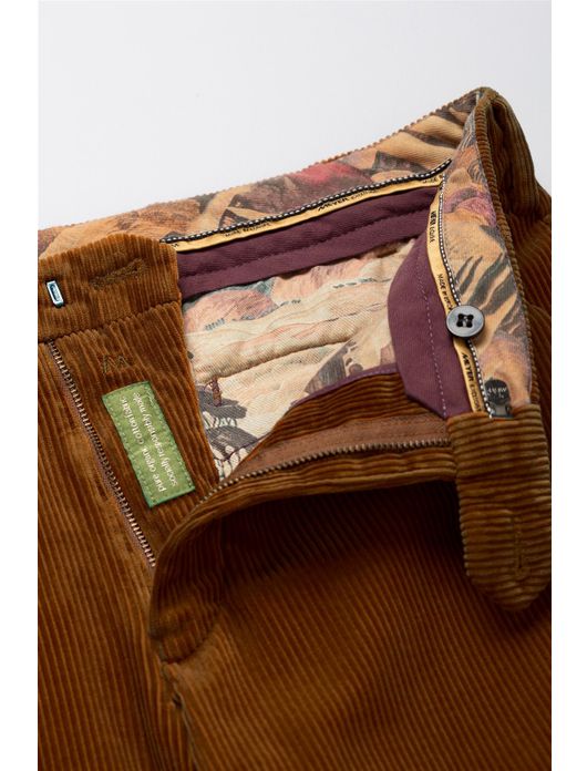 Pantalon Meyer bruin Bonn ribstof