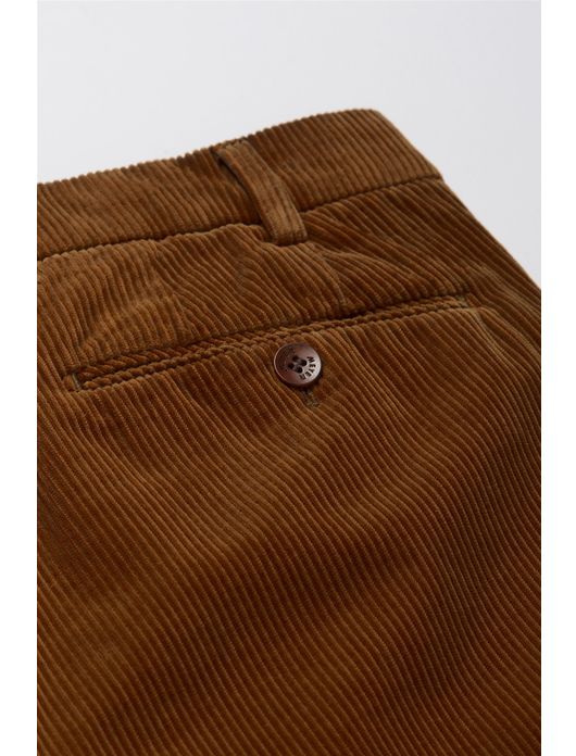 Pantalon Meyer bruin Bonn ribstof