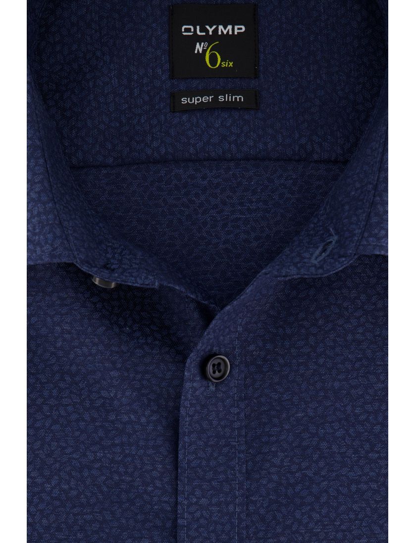 Donkerblauw shirt sleeve 7 Olymp No. 6