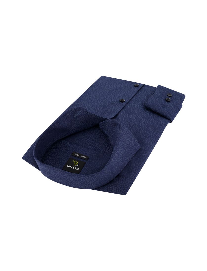 Donkerblauw shirt sleeve 7 Olymp No. 6