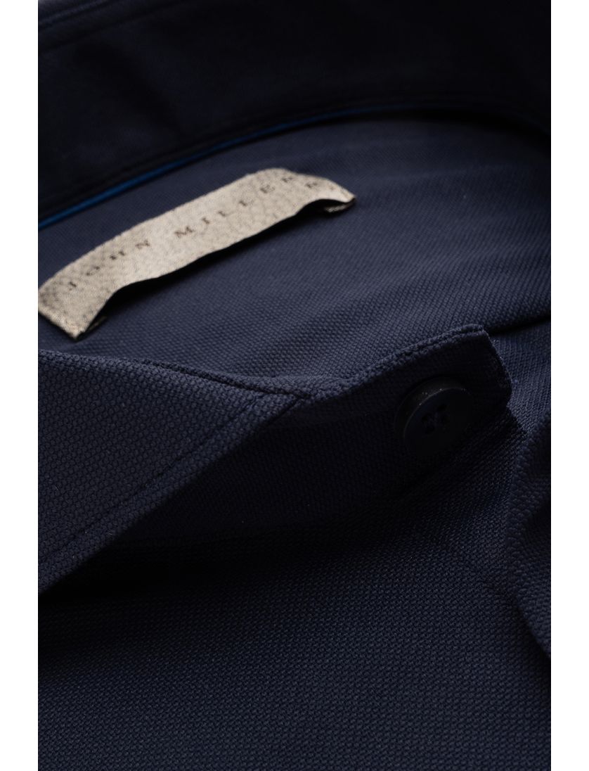 John Miller overhemd Tailored Fit donkerblauw cutaway boord