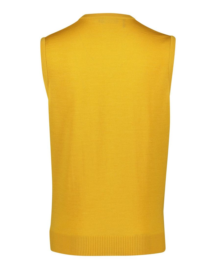 Wollen slipover geel Maerz