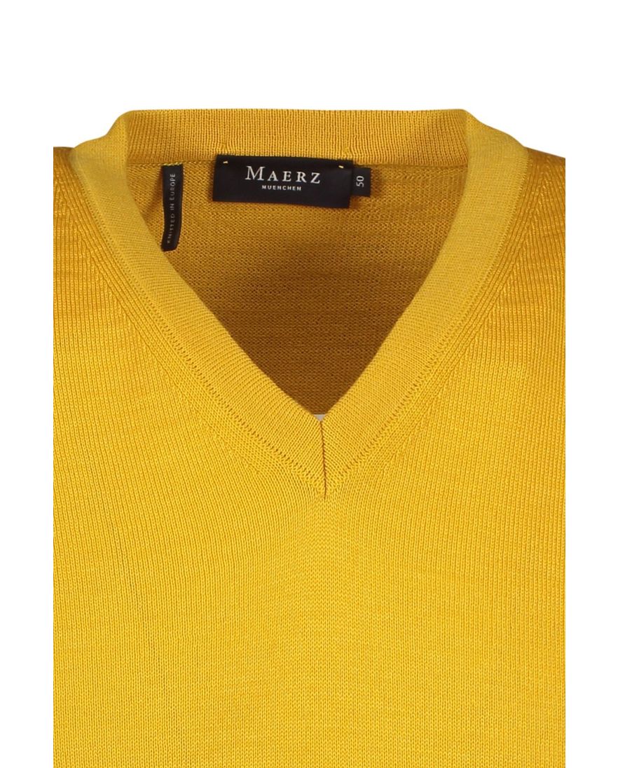 Wollen slipover geel Maerz