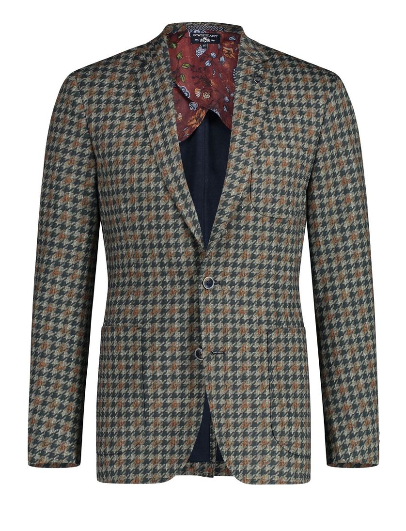 State of Art colbert geruit katoen wijde fit