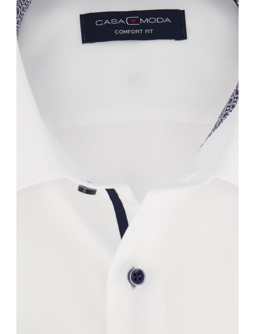 Comfort Fit Overhemd Casa Moda wit effen