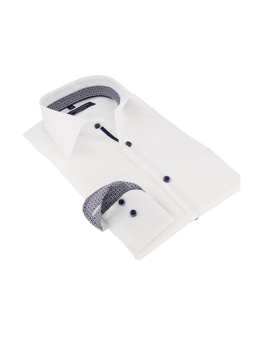 Comfort Fit Overhemd Casa Moda wit effen