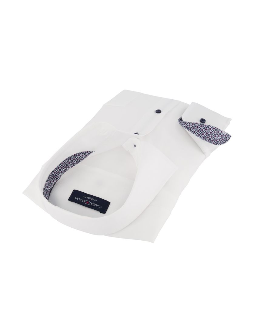 Comfort Fit Overhemd Casa Moda wit effen