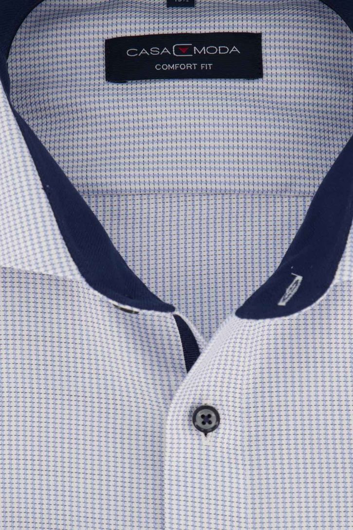 Overhemd Casa Moda blauw wit printje