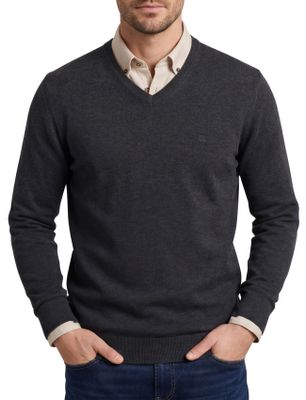 Casa Moda Casa Moda v-hals trui grijs gemeleerd