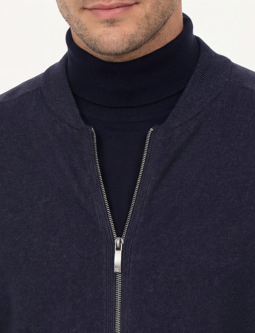 Donkerblauw vest Casa Moda