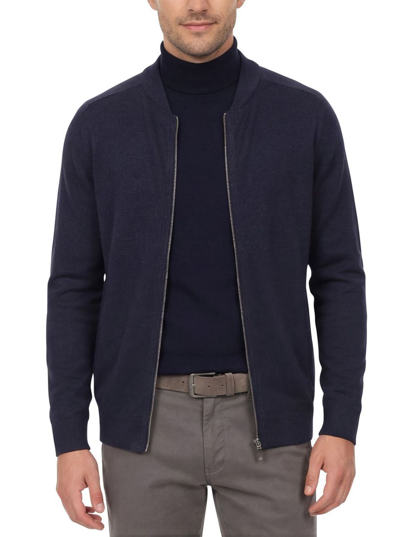 Donkerblauw vest Casa Moda