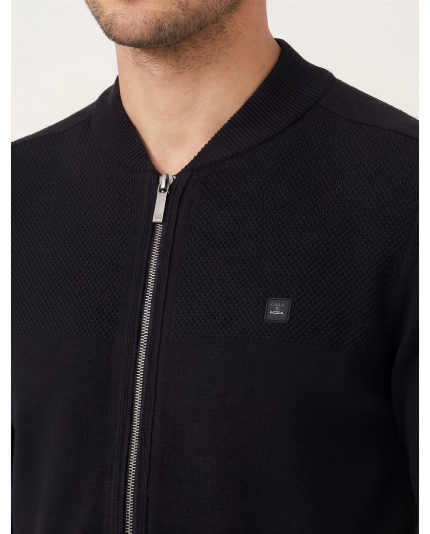 Casa Moda Vest zwart katoen