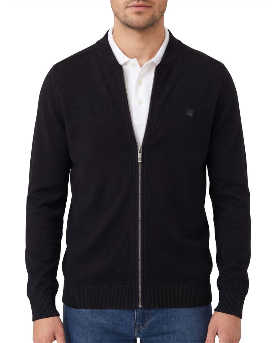 Casa Moda Vest zwart katoen