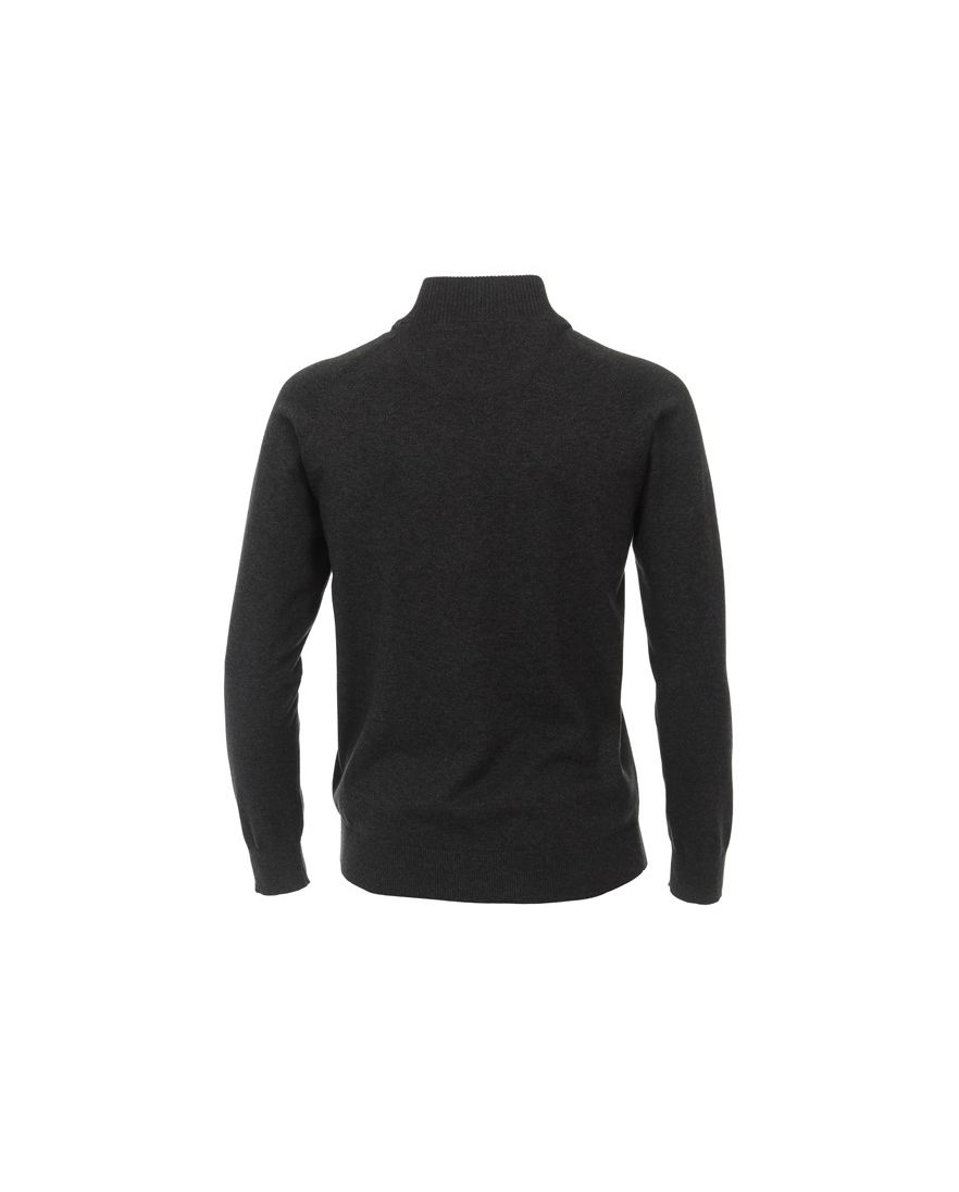 Casa Moda Vest donkergrijs katoen