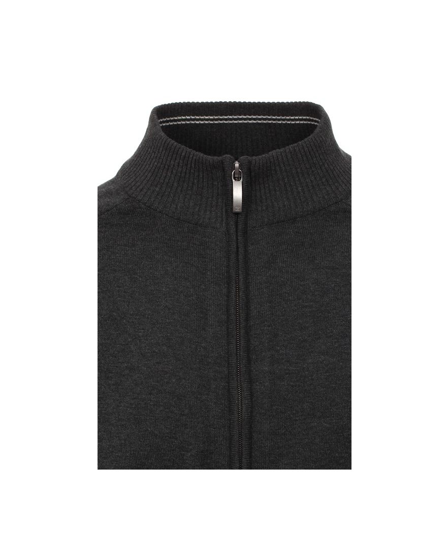 Casa Moda Vest donkergrijs katoen