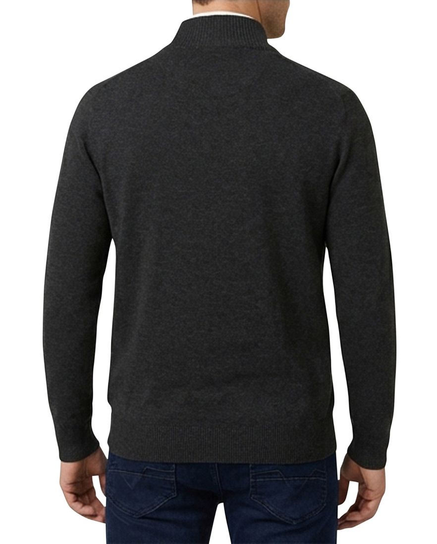 Casa Moda Vest donkergrijs katoen