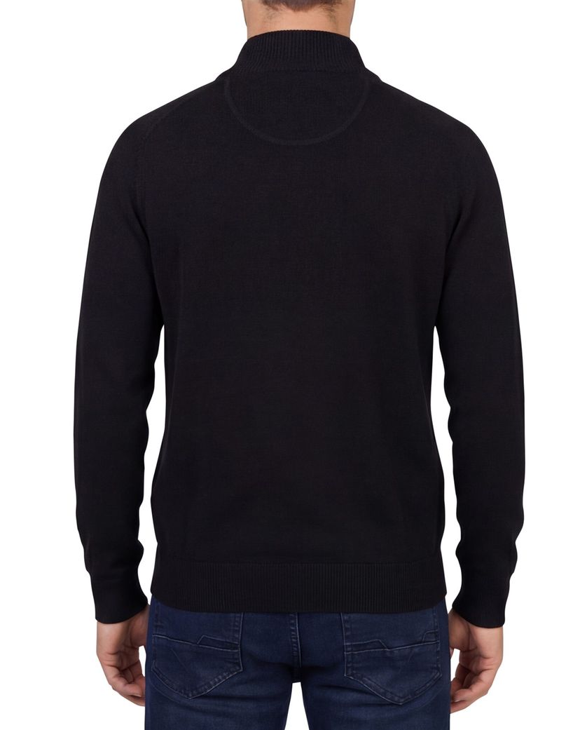 Casa Moda Vest zwart wijde fit