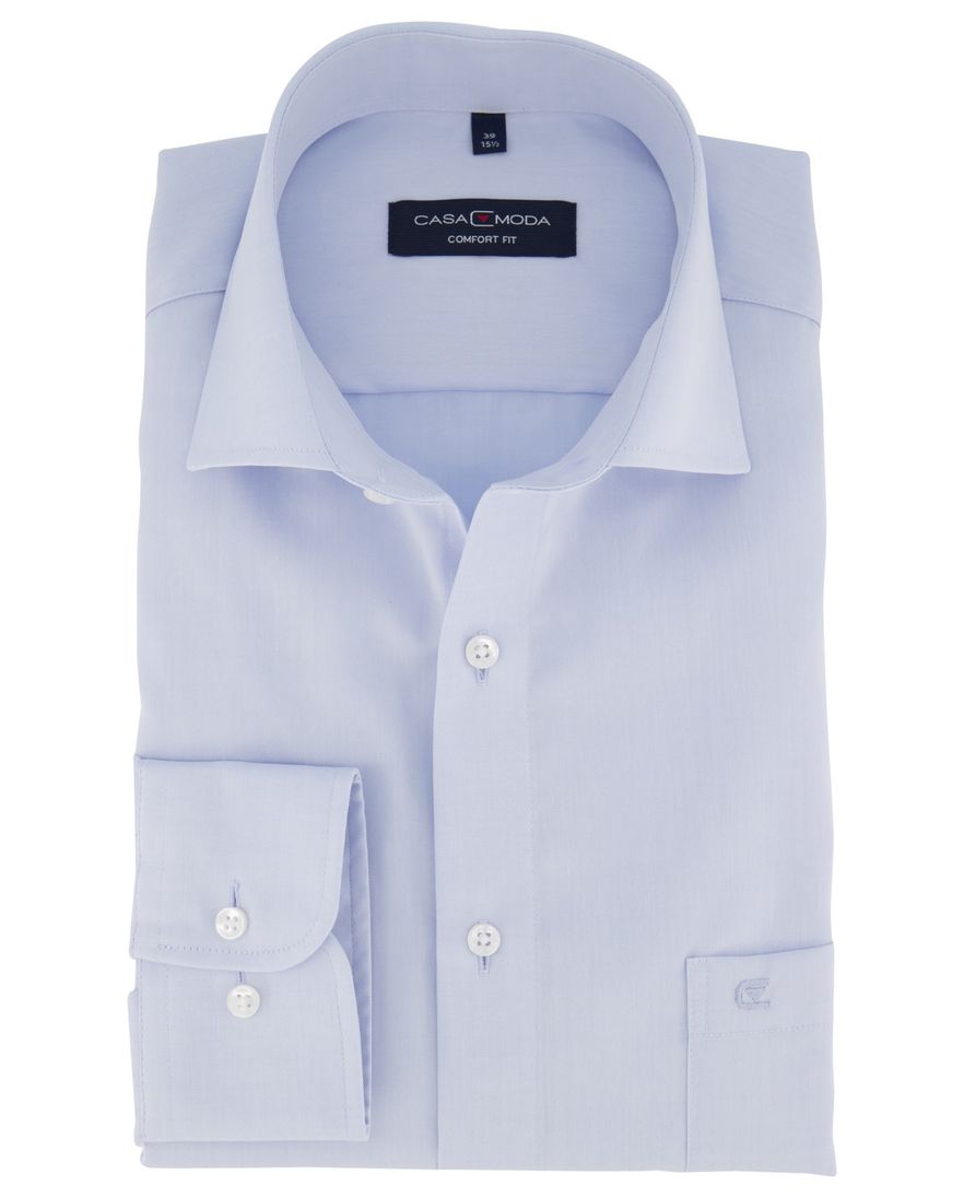 Overhemd Casa Moda lichtblauw Comfort Fit met borstzak
