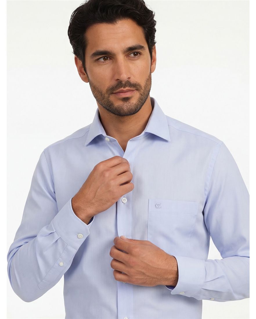 Overhemd Casa Moda lichtblauw Comfort Fit met borstzak