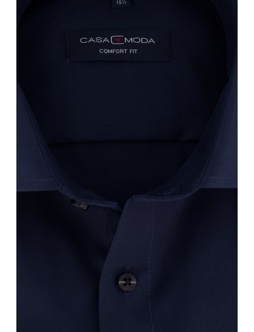 Casa Moda overhemd donkerblauw strijkvrij Comfort Fit