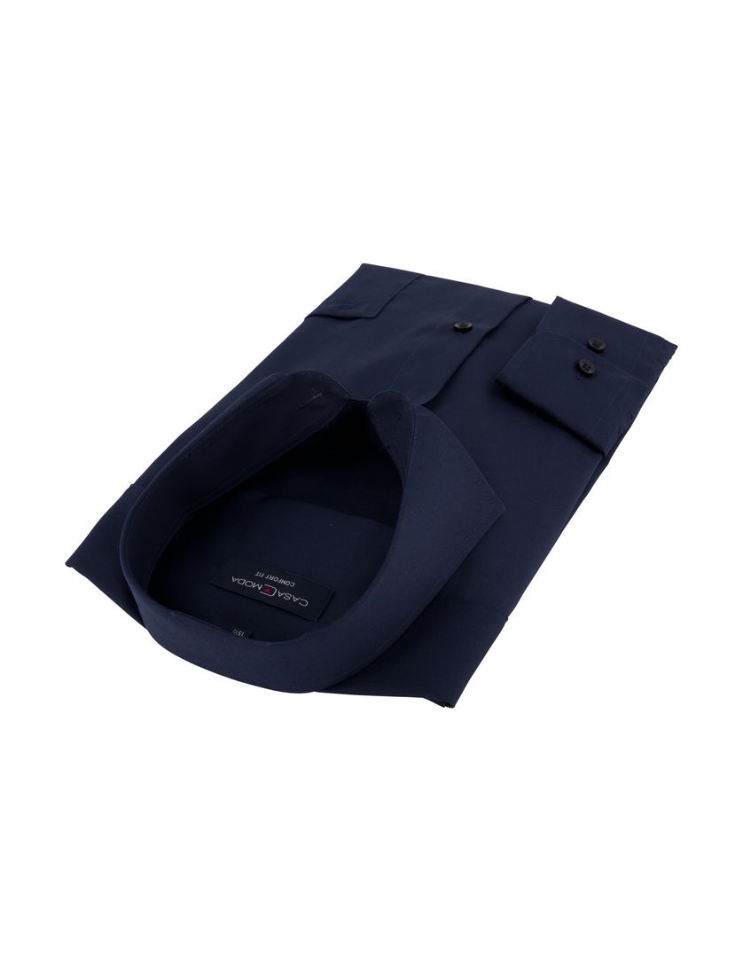 Casa Moda overhemd donkerblauw strijkvrij Comfort Fit