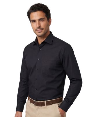 Casa Moda Casa Moda overhemd zwart Comfort Fit