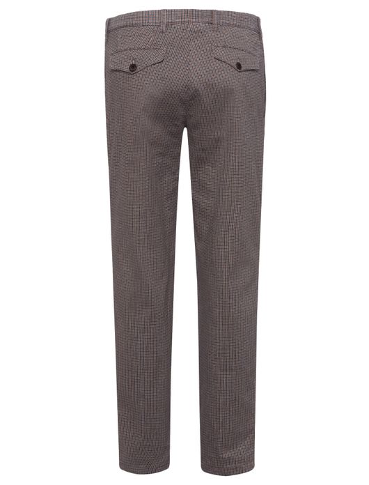 Chino bruin geruit Brax Paul