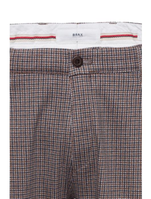 Chino bruin geruit Brax Paul