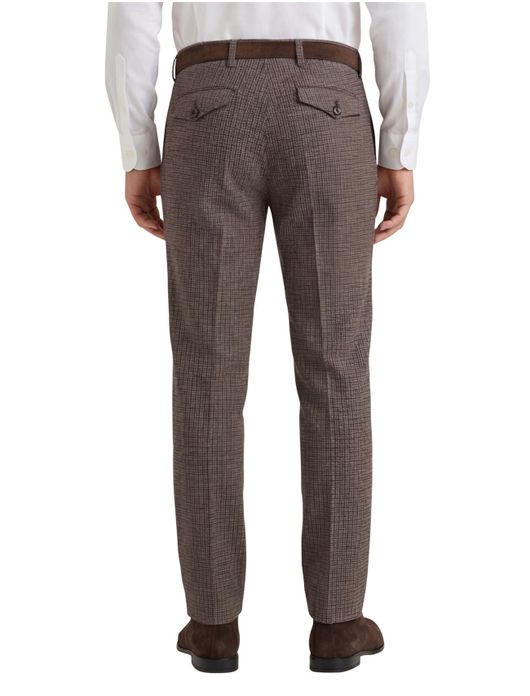 Chino bruin geruit Brax Paul