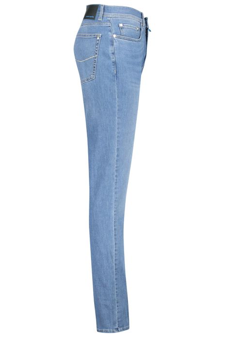 Pierre Cardin pantalon Lyon lichtblauw effen denim, katoen