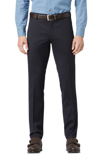 Meyer Meyer broek Bonn donkerblauw effen wol