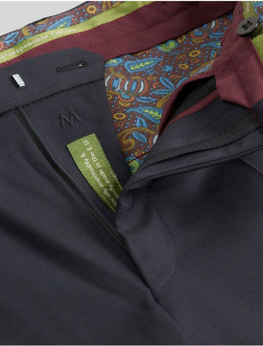 Meyer Pantalon wol donkerblauw