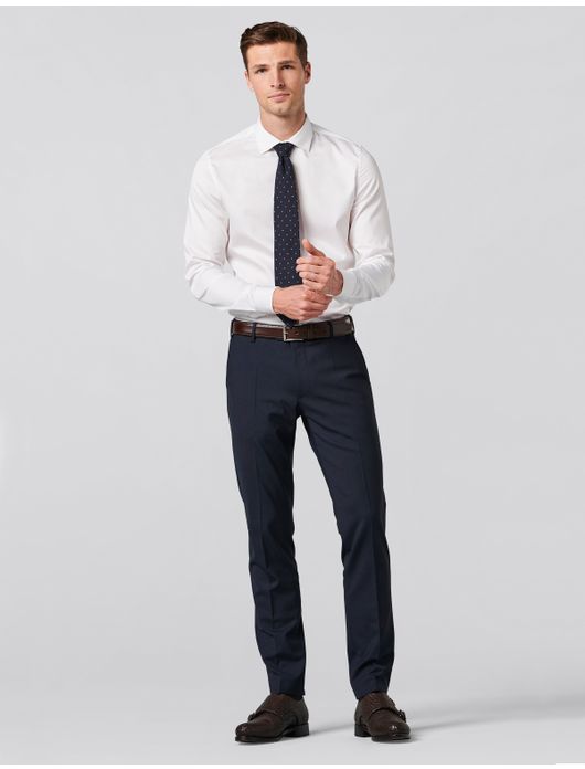 Meyer Pantalon wol donkerblauw