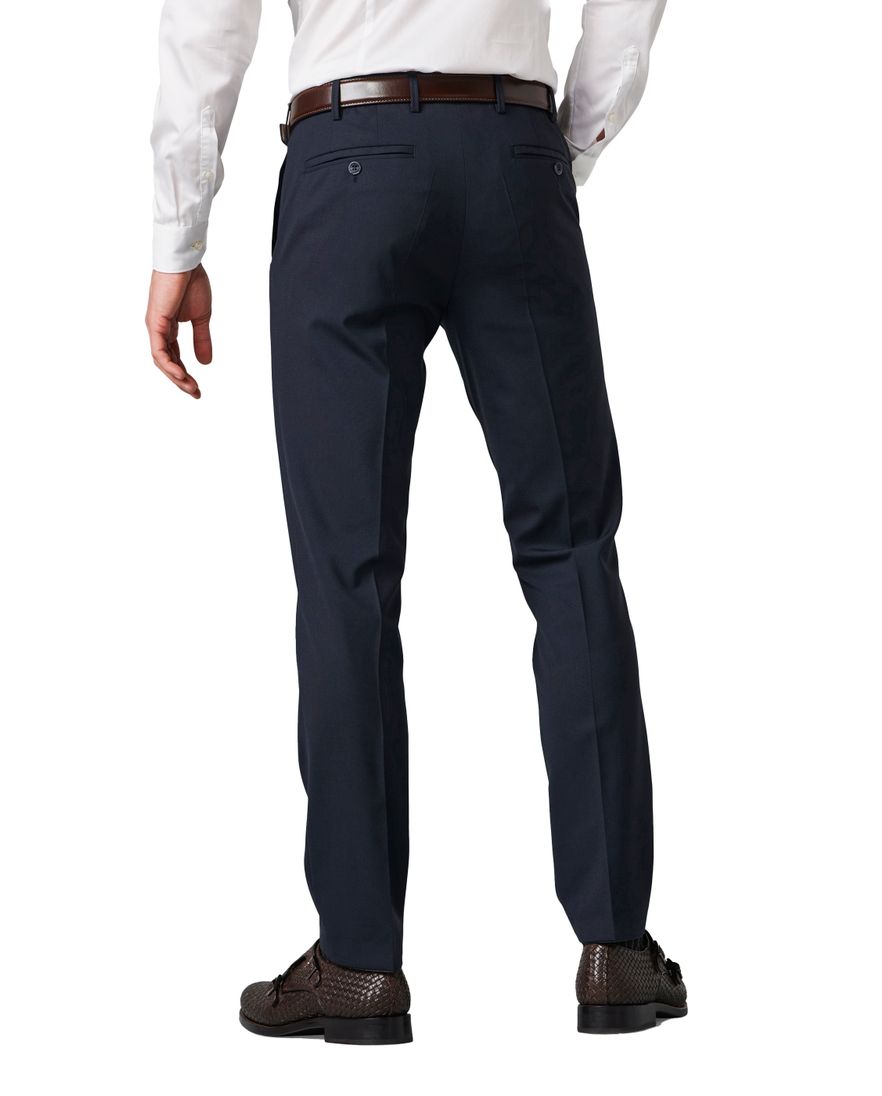 broek Meyer donkerblauw effen