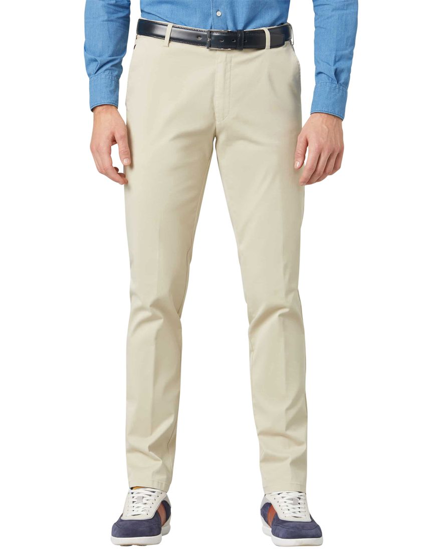Meyer katoenen broek beige effen katoen