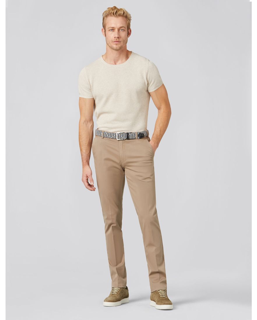 Meyer Pantalon katoen camel OSLO
