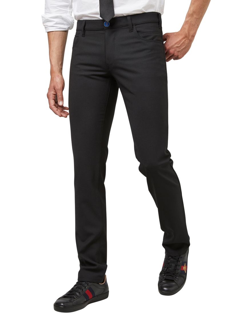 Meyer katoenen broek zwart effen katoen