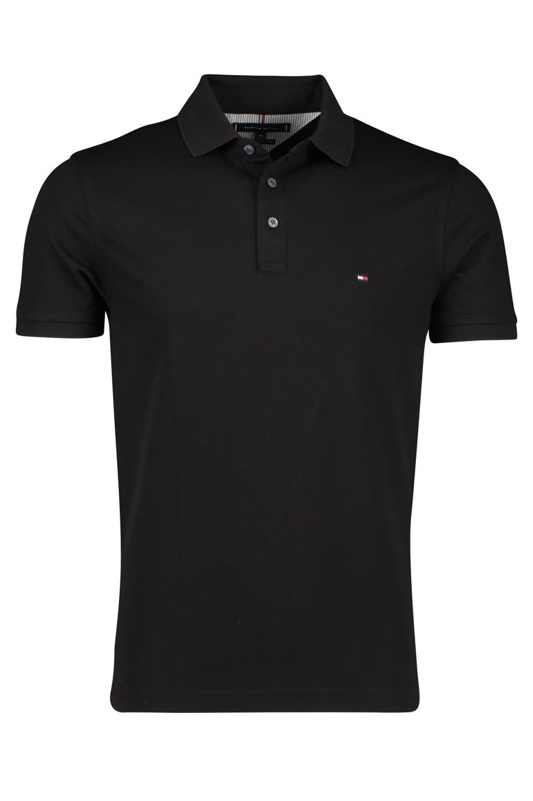 Tommy Hilfiger Big & Tall poloshirt zwart Slim Fit
