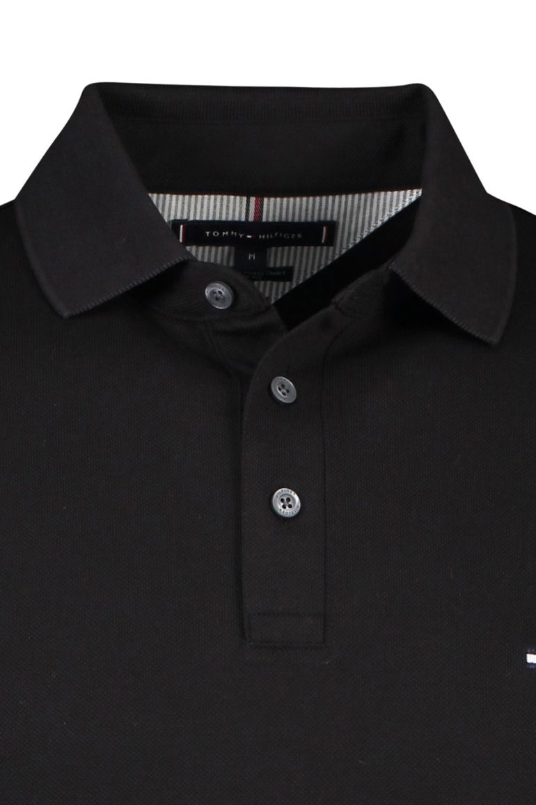 Tommy Hilfiger Big & Tall poloshirt zwart Slim Fit