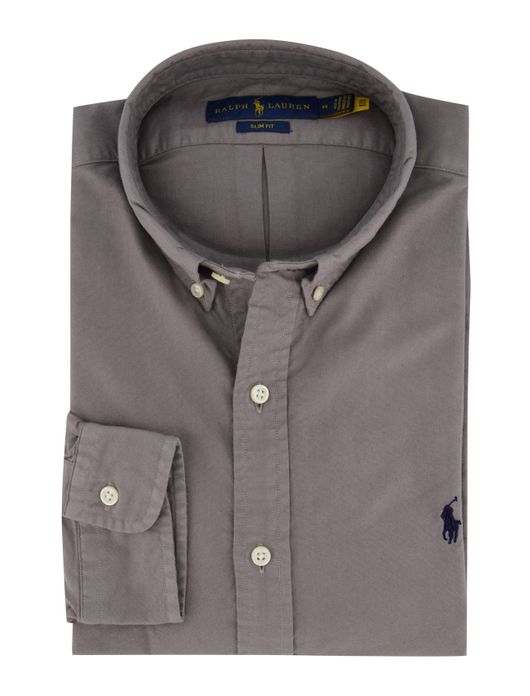 Ralph Lauren overhemd Slim Fit grijs