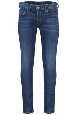 Diesel Diesel pantalon Sleenker blauw effen denim, katoen