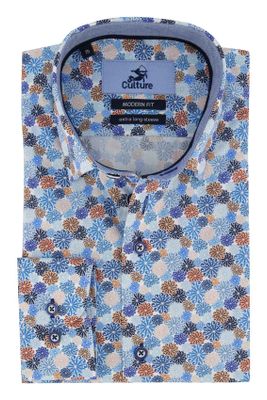 Laatste items Culture mouwlengte 7 overhemd blauw dessin