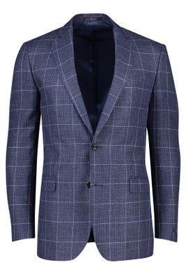 Magee Magee colbert classic fit geruit donkerblauw