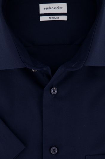 Donkerblauw overhemd Seidensticker Regular Fit