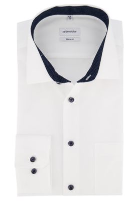 Seidensticker Overhemd Seidensticker wit Regular Fit strijkvrij