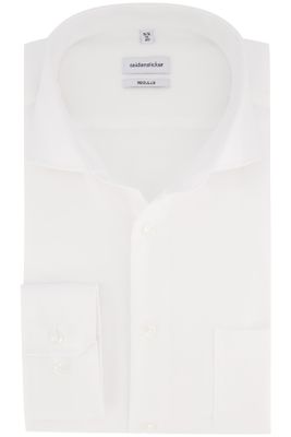 Seidensticker Overhemd Seidensticker wit Regular Fit strijkvrij