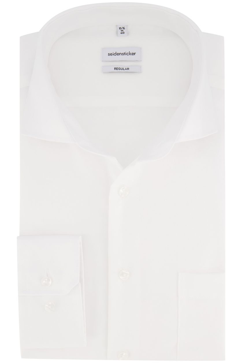 Overhemd Seidensticker wit Regular Fit strijkvrij