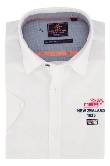 Wit korte mouwen overhemd NZA Hawai