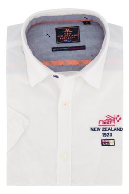 New Zealand Wit korte mouwen overhemd NZA Hawai