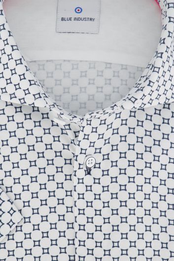 Korte mouwen overhemd wit geprint Blue Industry